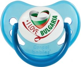 I Love Bulgaria Sucette Physiologique Bleue phosphorescente