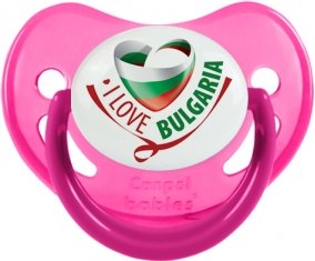 I Love Bulgaria Sucette Physiologique Rose phosphorescente