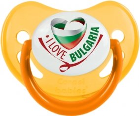I Love Bulgaria Sucette Physiologique Jaune phosphorescente