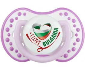 I Love Bulgaria Sucette LOVI Dynamic Blanc-mauve classique