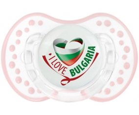 I Love Bulgaria Sucette LOVI Dynamic Retro-blanc-rose-tendre classique