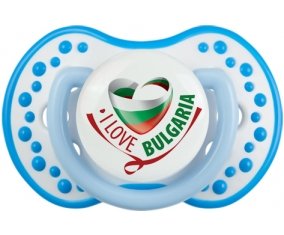I Love Bulgaria Sucette LOVI Dynamic Blanc-bleu phosphorescente