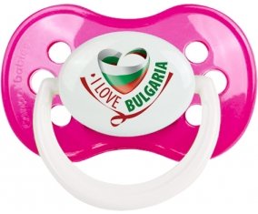 I Love Bulgaria Tétine Anatomique Rose foncé classique