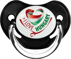 I Love Hungary Sucette Physiologique Noir classique