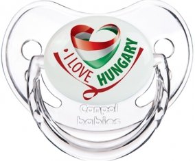 I Love Hungary Sucette Physiologique Transparent classique