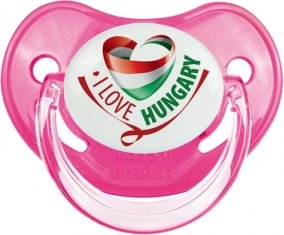 I Love Hungary Sucette Physiologique Rose classique