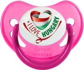I Love Hungary Sucette Physiologique Rose phosphorescente