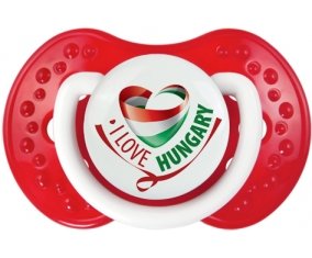 I Love Hungary Sucette LOVI Dynamic Blanc-rouge classique