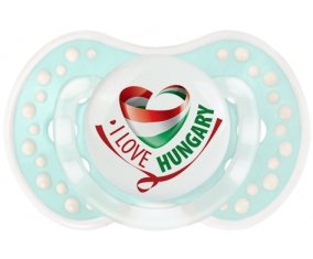I Love Hungary Sucette LOVI Dynamic Retro-turquoise-lagon classique