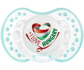 I Love Hungary Sucette LOVI Dynamic Retro-blanc-lagon classique