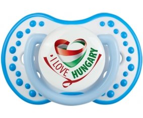 I Love Hungary Sucette LOVI Dynamic Blanc-bleu phosphorescente
