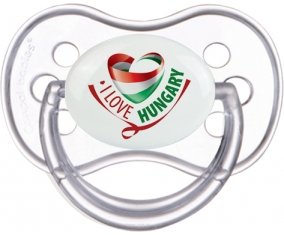 I Love Hungary Sucette Anatomique Transparente classique