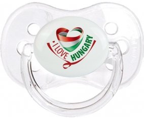 I Love Hungary Tétine Cerise Transparent classique