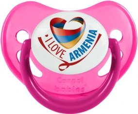 I Love Armenia Tétine Physiologique Rose phosphorescente