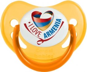 I Love Armenia Tétine Physiologique Jaune phosphorescente
