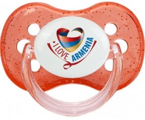 I Love Armenia Sucete Cerise Rouge à paillette