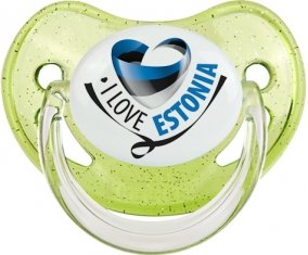 I Love Estonia Sucete Physiologique Vert à paillette