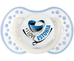 I Love Estonia Tétine LOVI Dynamic Blanc-cyan classique