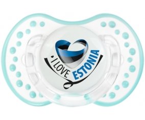 I Love Estonia Tétine LOVI Dynamic Retro-blanc-lagon classique