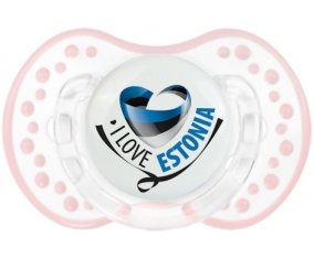 I Love Estonia Tétine LOVI Dynamic Retro-blanc-rose-tendre classique