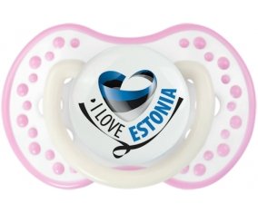 I Love Estonia Tétine LOVI Dynamic Blanc-rose phosphorescente