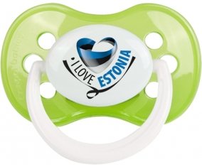 I Love Estonia Sucette Anatomique Vert classique