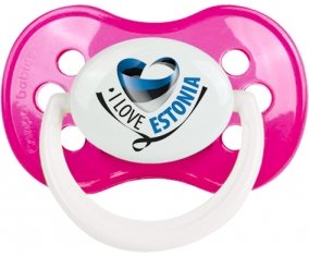 I Love Estonia Sucette Anatomique Rose foncé classique