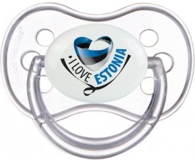 I Love Estonia Sucette Anatomique Transparente classique