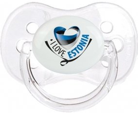 I Love Estonia Sucette Cerise Transparent classique
