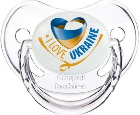 I Love Ukraine Sucette Physiologique Transparent classique