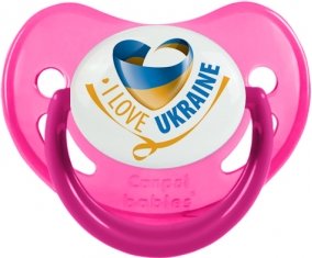 I Love Ukraine Sucette Physiologique Rose phosphorescente
