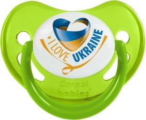 I Love Ukraine Sucette Physiologique Vert phosphorescente