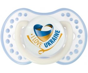 I Love Ukraine Sucette LOVI Dynamic Blanc-cyan classique