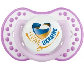 I Love Ukraine Sucette LOVI Dynamic Blanc-mauve classique