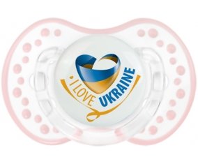 I Love Ukraine Sucette LOVI Dynamic Retro-blanc-rose-tendre classique