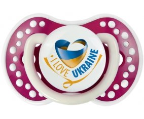 I Love Ukraine Sucette LOVI Dynamic Fuchsia phosphorescente