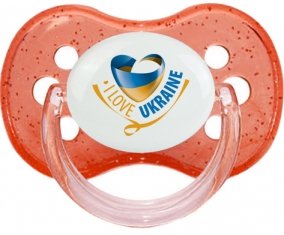 I Love Ukraine Tétine Cerise Rouge à paillette