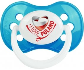 I Love Poland Sucete Anatomique Cyan classique