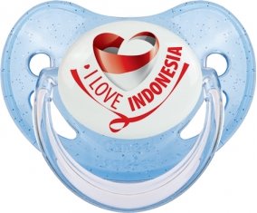 I Love Indonesia Sucete Physiologique Bleue à paillette