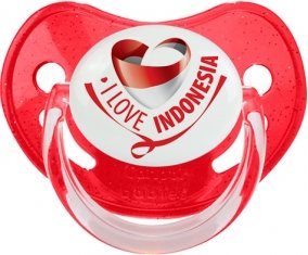 I Love Indonesia Sucete Physiologique Rouge à paillette