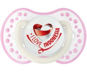 I Love Indonesia Tétine LOVI Dynamic Blanc-rose phosphorescente