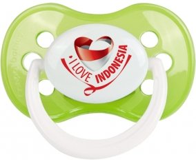 I Love Indonesia Sucette Anatomique Vert classique