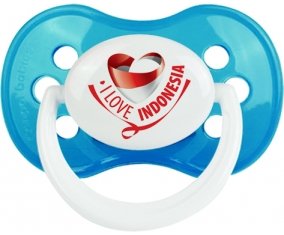 I Love Indonesia Sucette Anatomique Cyan classique