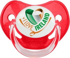I Love Irland Sucette Physiologique Rouge à paillette