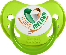I Love Irland Sucette Physiologique Vert phosphorescente