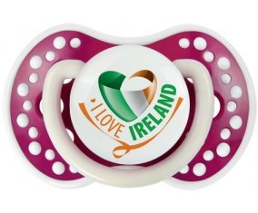 I Love Irland Sucette LOVI Dynamic Fuchsia phosphorescente