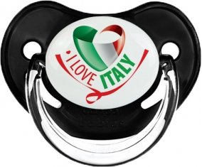 I Love Italy Sucette Physiologique Noir classique