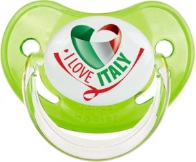 I Love Italy Sucette Physiologique Vert classique