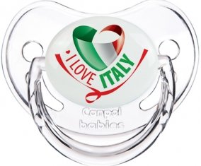 I Love Italy Sucette Physiologique Transparent classique