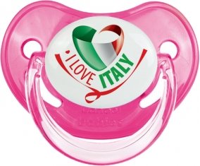 I Love Italy Sucette Physiologique Rose classique